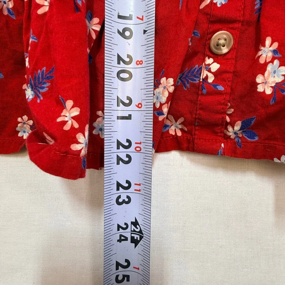 Old Navy Girls Red Floral Button Front Ruffle Hem Sundress Size 4T